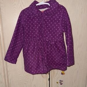 Purple Polka Dot Puffer Jacket